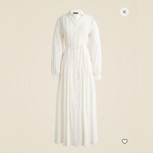 NWT J.Crew Drapey Pleated Shirtdress